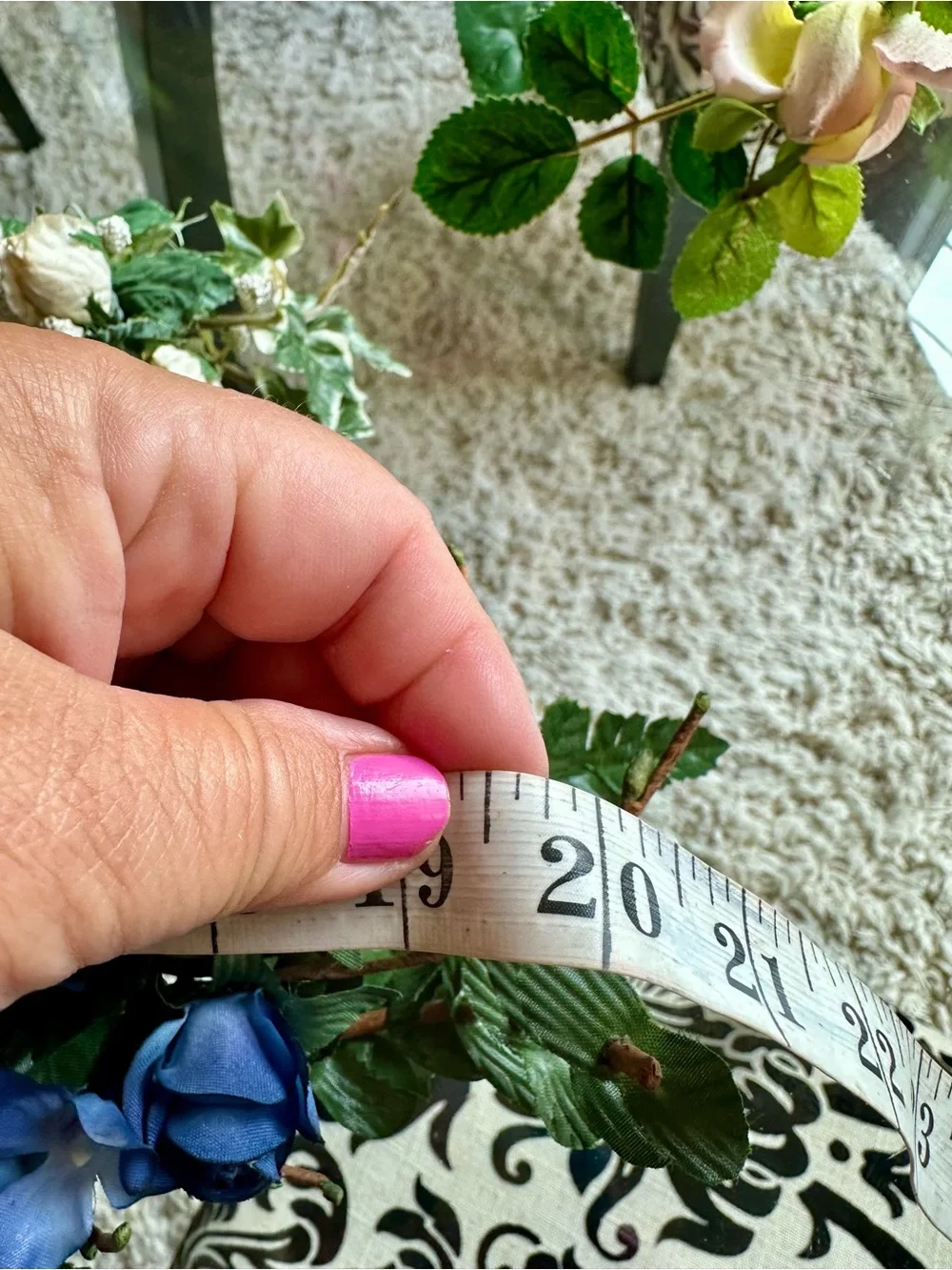 3- Silk Swags 1-Blue 2- pink 3- white Floral Greenery